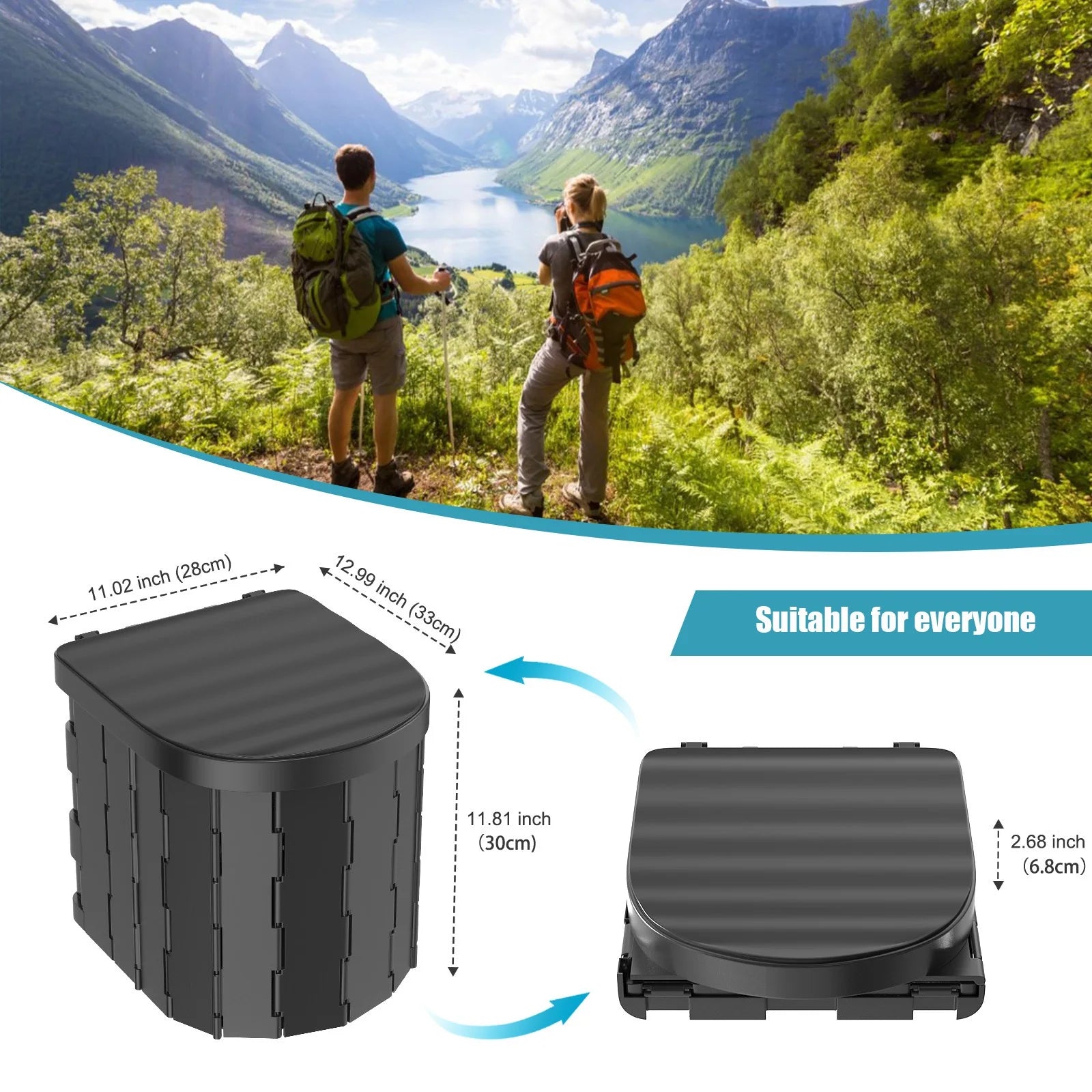 Toilettes pliantes, portables