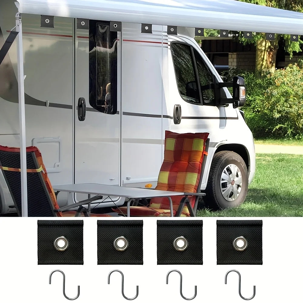Crochets pour auvent de camping-car en Nylon - Lot de 12 crochets
