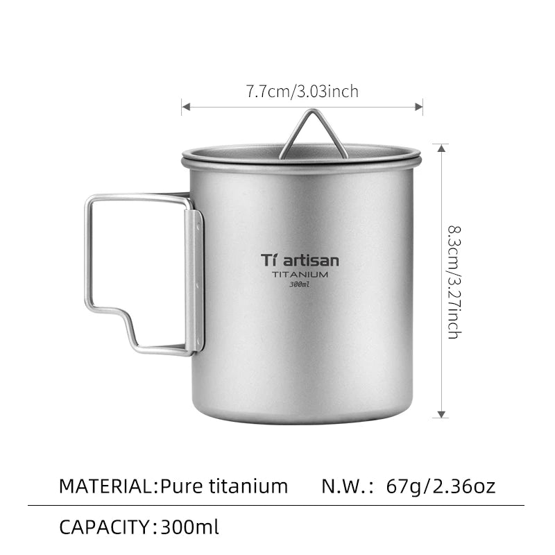 Tasse titane Tiartisan légère avec poignée