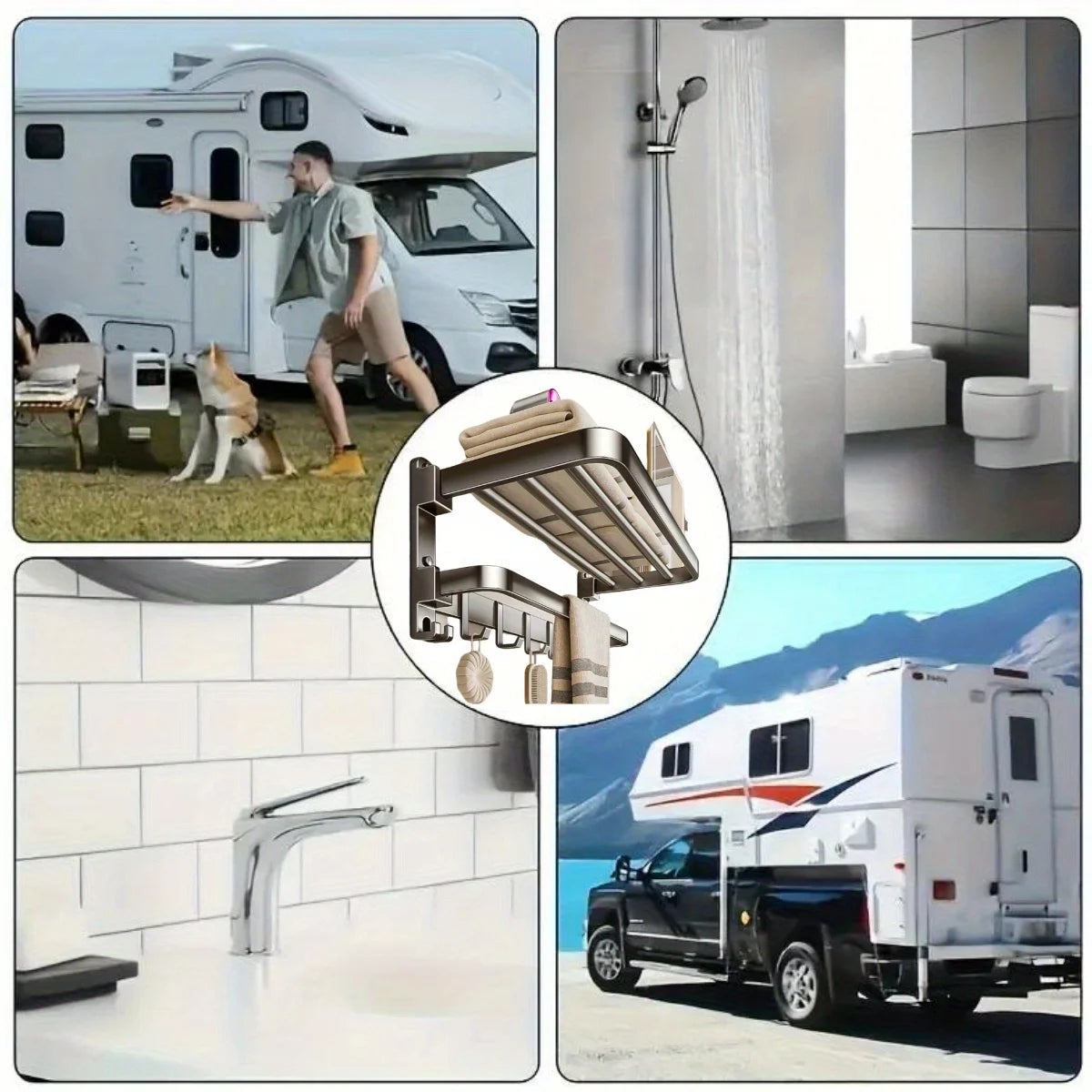 Porte-serviettes pliable
