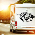 Grande boussole carte du monde camping-car