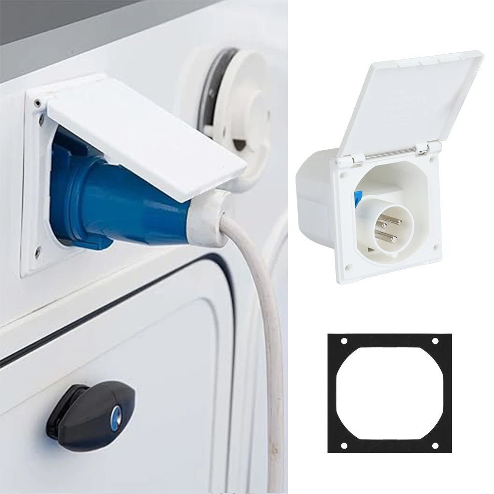 Prise d'alimentation CEE pour caravane, 3 broches, 230 V / 16 A