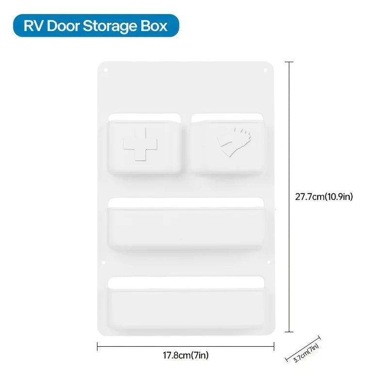 Pochette de rangement pour porte de compartiment de toilettes de camping-car