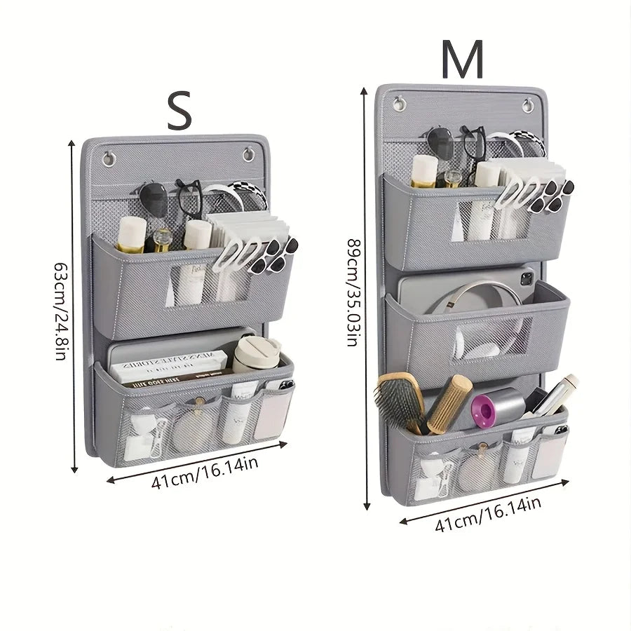 Organisateur de rangement mural gris polyvalent