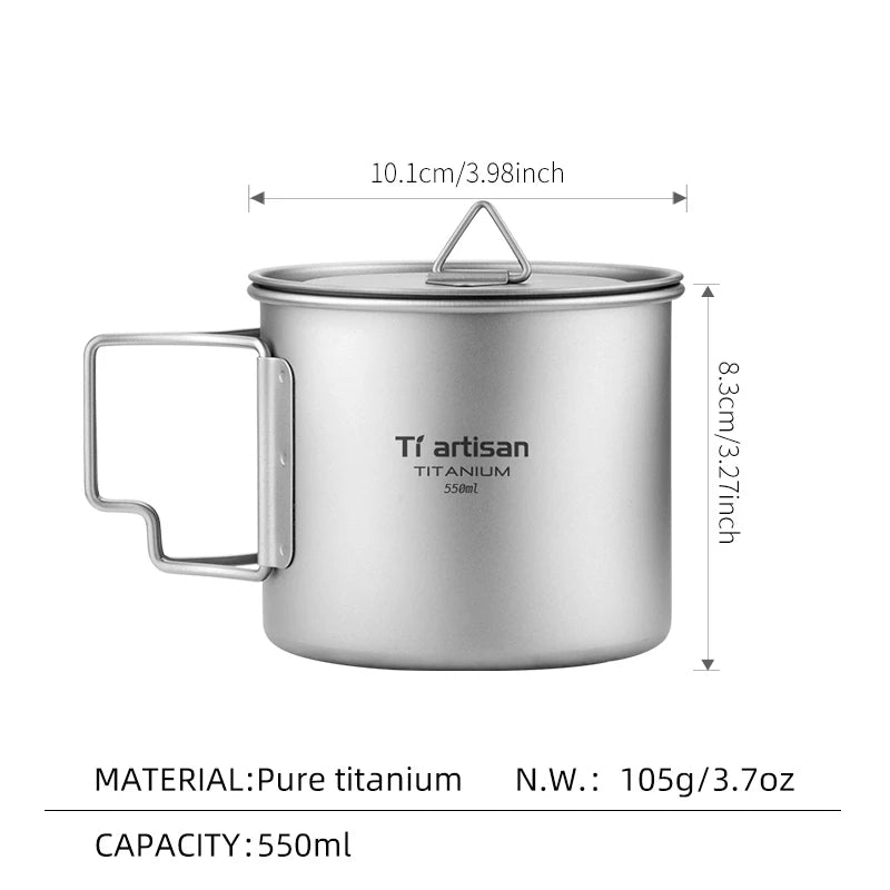 Tasse titane Tiartisan légère avec poignée