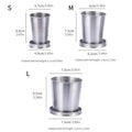 Tasse télescopique portable en métal et acier inoxydable