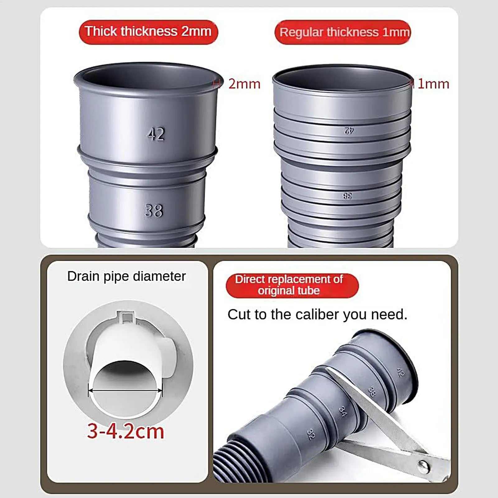 Kit de tuyaux d'égout pliables pour camping-car
