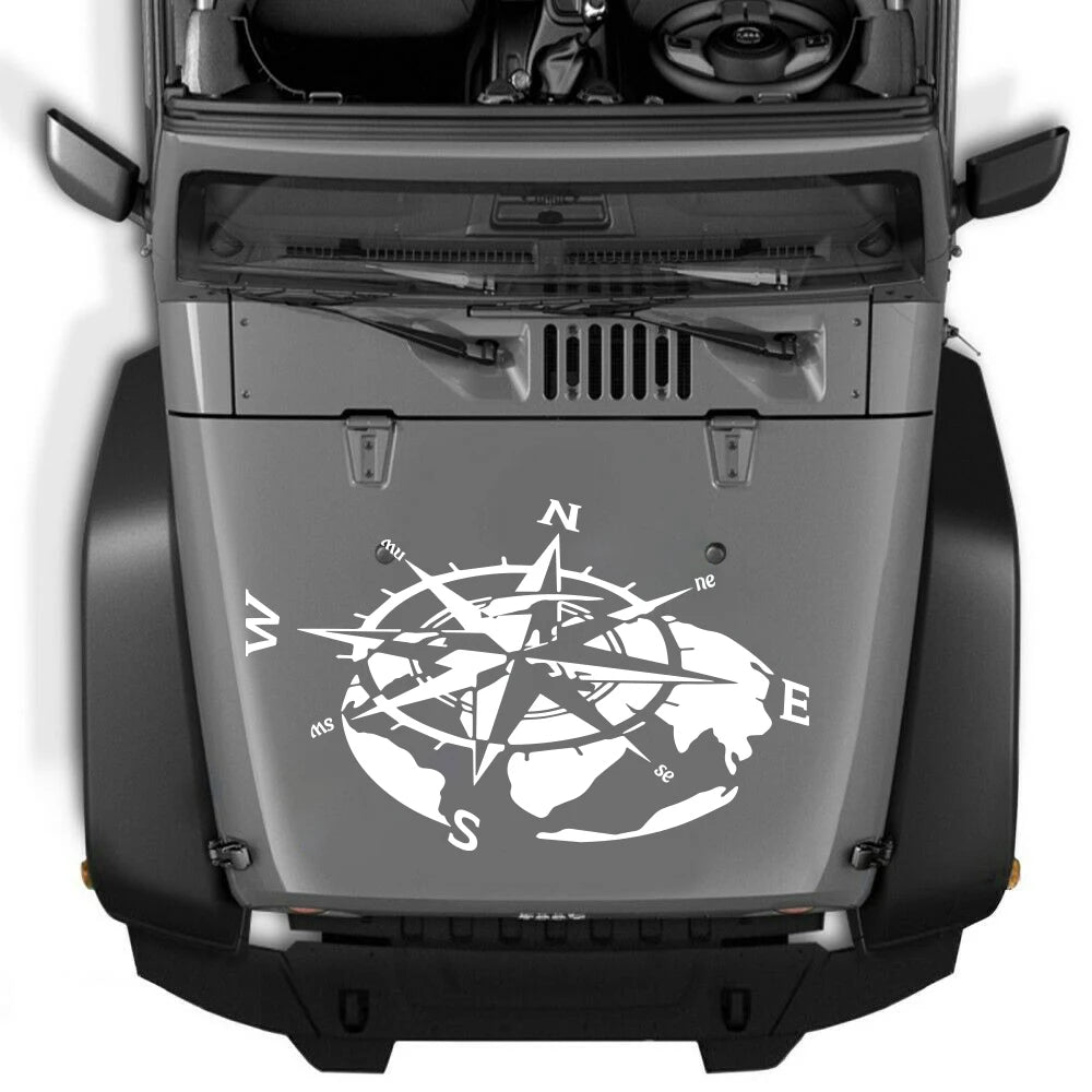 Grande boussole carte du monde camping-car