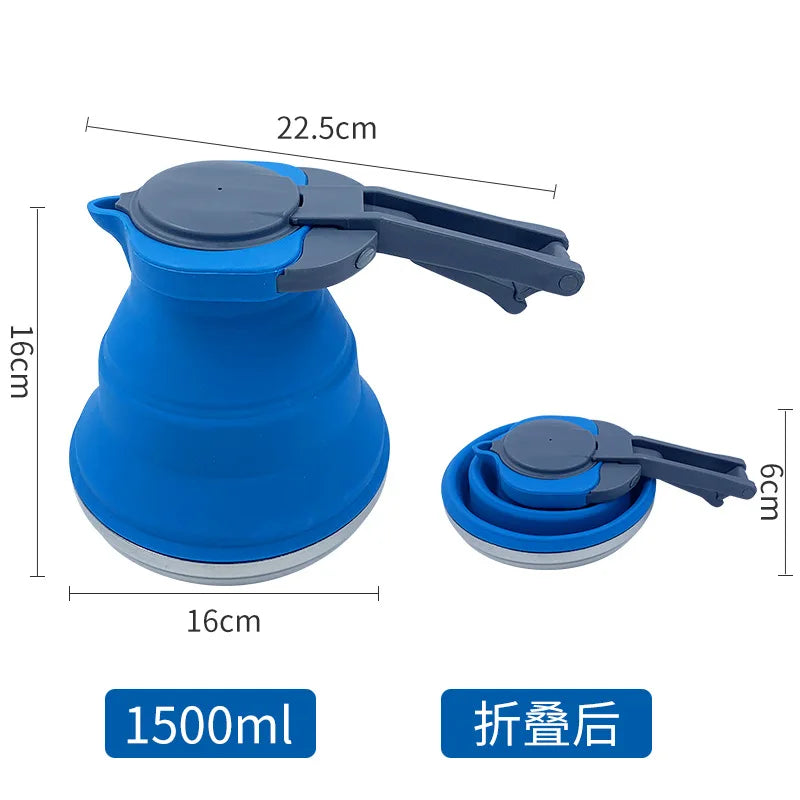Bouilloire portative extérieure en Silicone, pliable