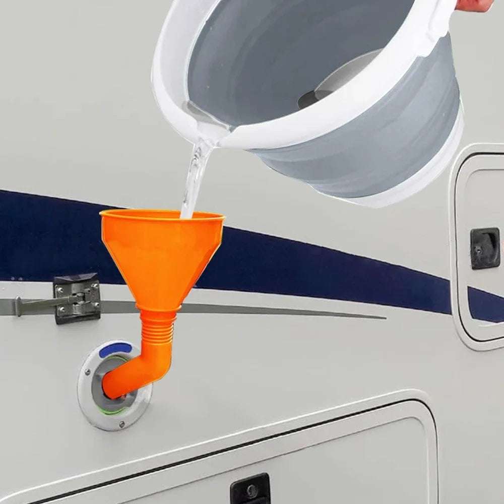 Ensemble d'entonnoir d'eau - Seau pliable en silicone de 10l