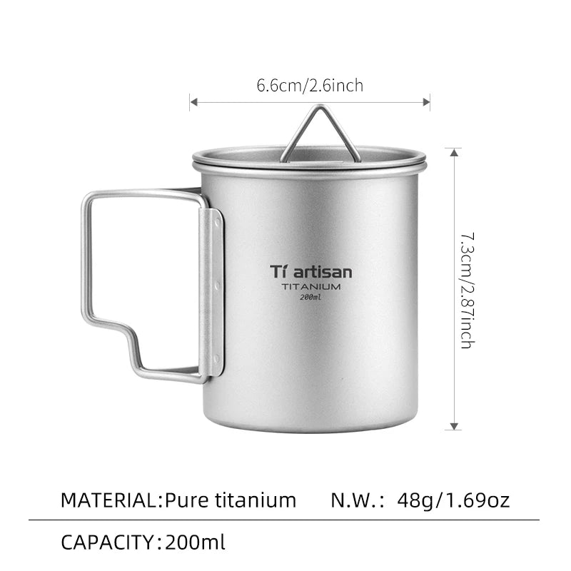 Tasse titane Tiartisan légère avec poignée