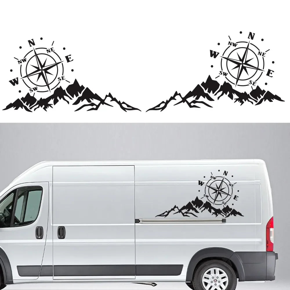Autocollant en vinyle camping-car, 2 pièces