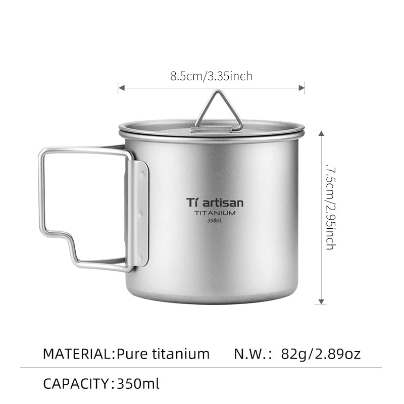 Tasse titane Tiartisan légère avec poignée