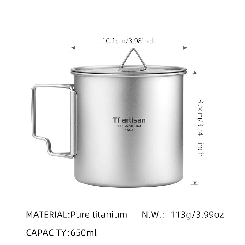 Tasse titane Tiartisan légère avec poignée