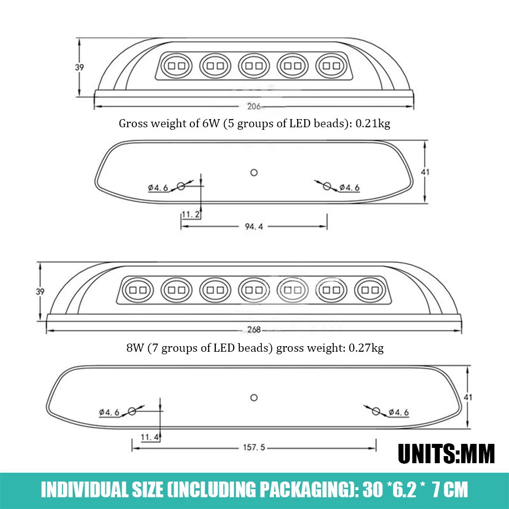 Lampe LED 12V pour auvent de camping-car